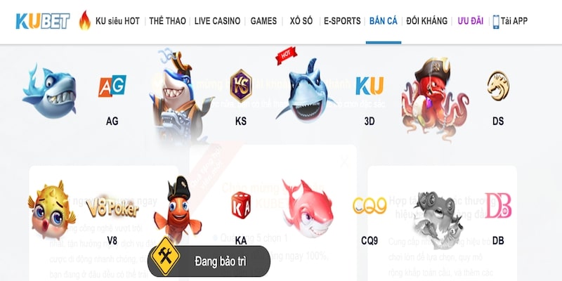 Bắn cá siêu cấp tại Kubet