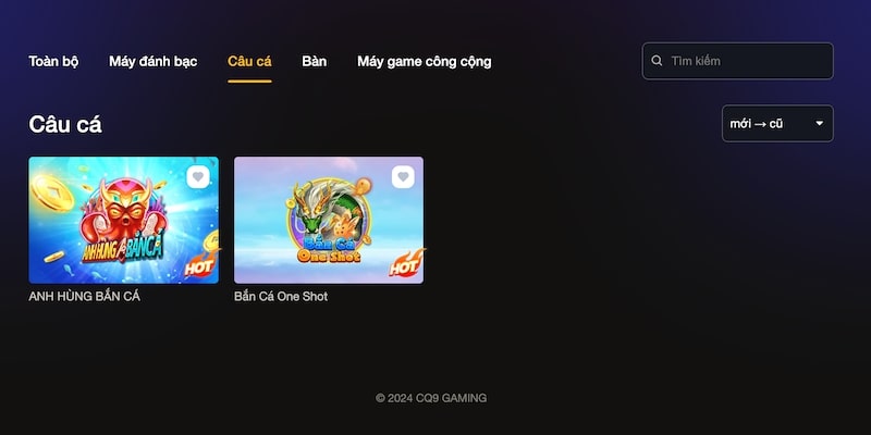 Game Bắn Cá chất tại CQ9